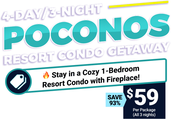 4-Day/3-Night Poconos Resort Condo Vacation